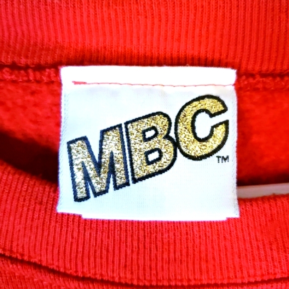 Red Vintage Christmas Sweatshirt Santa Ho Ho Ho Ulgy Xmas Sweater - Picture 9 of 11